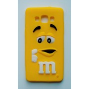 Чехол на Самсунг Galaxy A5 A500H M&Ms приятный Силикон Желтый фото