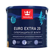 Tikkurila Euro Extra 20, полуматовая краска для влажных помещений (База А), 9 л.