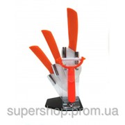 Набор керамических ножей 5 в 1 с подставкой Orange 001914