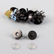 Кнопки магнитные, d 18 мм, 10 шт, цвет чёрный