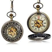 Карманные часы с крышкой «Цветок»
