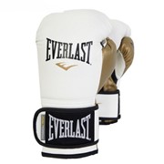 Перчатки тренировочные Everlast Powerlock PU 10 oz белый/золото P00000722 фото
