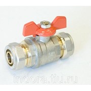 Кран шаровый для мет/пласт труб 20*20 б/ф уп/10 (шт.) Арт: 10162_s фото