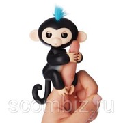 Интерактивная обезьянка Fingerlings Baby Monkey, черный фотография