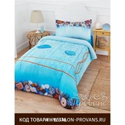 Комплект подросткового постельного белья Ozdilek MILOS MAVI хлопковый ранфорс 1,5 спальный фото