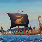 Модели судов Корабль викингов с экипажем Артикул 107211 фото