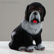 Копилка “Собака Бетховен“, флок, чёрный цвет, 34 см фотография