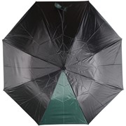 Зонт складной Логан полуавтомат, черный/зеленый фотография