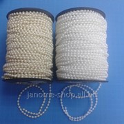 Бусины акриловые имитация жемчуга в рулоне 4 1рул - 46м фото