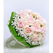 Букет для невесты №11, айвори/розовый фото