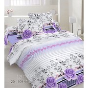 Комплект постельного белья семейное бязь люкс Фиолетовая роза фотография