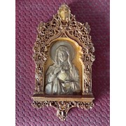 Резная икона “Непорочное сердце девы Марии“ фото