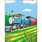 Раскраска по номерам А4 Рыжий кот “Поезд“, картон. уп., европодвес, Р-5847 фото