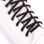 Шнурки для обуви, пара, круглые, d 5 мм, 110 см, цвет тёмно-синий