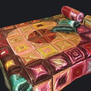 Пошив авторских покрывал на кровать в технике пэчворк. фотография