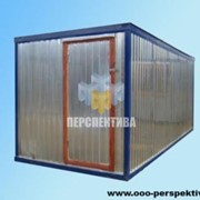 Блок-контейнер (бытовка) металлический с тамбуром 6 х 2,45 фото