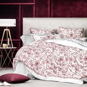 Комплект постельного белья Togas Розетта Семейный белый с розовым