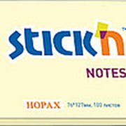 Бумага для заметок с клеевым краем STICK'N HOPAX , 76*127 мм, желтый, 100 л фотография