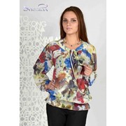 Блуза 6501-1 Цветы цвет фото