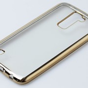 Чехол силиконовый Chrome border для LG K10 K430ds Gold фотография