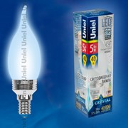 Лампа CRYSTAL серия (Специальная серия для хрустальных люстр) LED-CW37P-5W/NW/E14/FR ALC02SL пластик фото