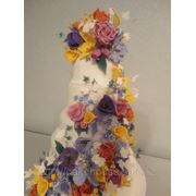 Торт свадебный (букет цветов) фото