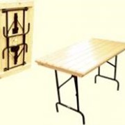 Раскладные столы из сосновой рейки фото