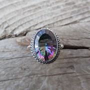 Серебряное кольцо с мистическим топазом от WickerRing фото