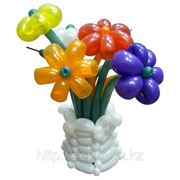 Цветы из воздушных шариков фото
