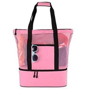 Складная пляжная сумка-холодильник, розовый фотография