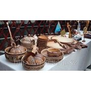 Декоративная посуда с казахским орнаментом фото