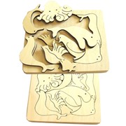 Деревянная головоломка ручной работы “Морские обитатели“ фотография