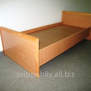Кровать детская из ДСП с деревянной обкладкой 81315 фотография