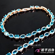 Браслет женский с голубыми камнями, (17,5 см) 524672 фото