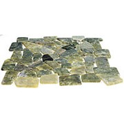 Каменная мозаика MS7042 МРАМОР тёмно-зелёный квадратный фото