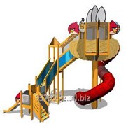 Игровой комплекс Angry Birds с винтовой горкой фото