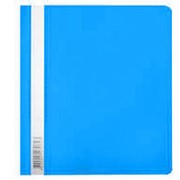 Папка-скоросшиватель А5 Бюрократ "Люкс", пластиковая, с боковым прижимом, цвет синий 346248