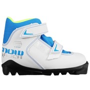 Ботинки лыжные TREK Snowrock SNS ИК, цвет белый, лого синий, размер 34 фотография