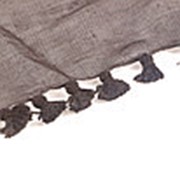 Платок с кисточками (коричневый) фото