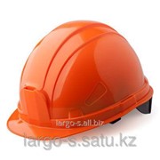 Каска строительная защитная оранжевая фото