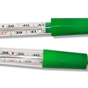 Термометр медицинский максимальный стеклянный в футляре с цветной шкалой