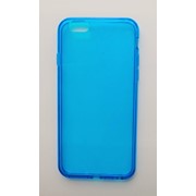 Чехол на Айфон 6/6s мягкий Силикон толщиной 0.8 мм Прозрачный Синий фотография