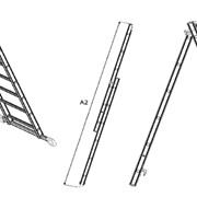 Лестница алюминиевая двухсекционная Луч АЛ 2x14 фото