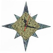 Настенные часы из змеевика “Звезда“ фото