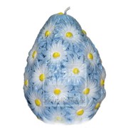 Свеча Пасхальное яйцо, ромашки голубое Артикул: 023свф038н фотография