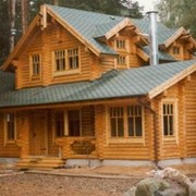Деревянные дома из оцилиндрованного бревна фото
