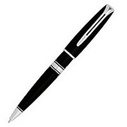 Waterman Шариковая ручка Waterman Charleston Ebony Black CT, толщина линии M, хром Цвет корпуса Черно-серебристый фото