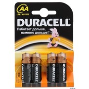 Батарейка AA Duracell LR6-4BL Basic (4шт) фотография