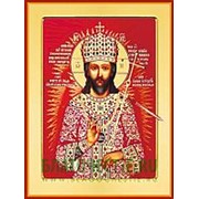 Храм Покрова Богородицы Спас Огневидный, икона на сусальном золоте (дерево 2 см с ковчегом) Высота иконы 10 см фото