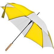 Зонт-трость Milkshake, белый с желтым фото